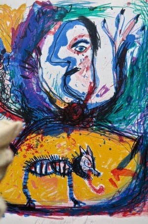 Rik van Iersel - Beestachtig - Originele litho in Cobra- stijl - Nieuwstaat kopen? Bied vanaf 29!