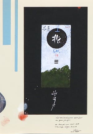 Leon Savelsberg - Gouache en collage op papier, Zonder titel kopen? Bied vanaf 1!