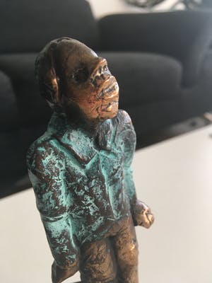 Sjer Jacobs - Mooi bronzen 'Menneke' kopen? Bied vanaf 305!