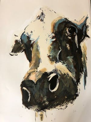 Theo Onnes - Cow 2 - gesigneerd - 75 ex - groot kopen? Bied vanaf 1!