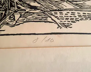 Klaus Eberlein - Holzschnitt "Winterbaum" handsigniert nummeriert 8/10 mit Rahmen G.41x50 cm kopen? Bied vanaf 180!