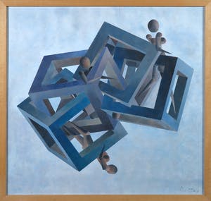 Piet van Mook - Gemengde techniek op papier, Zonder titel - Ingelijst kopen? Bied vanaf 1!