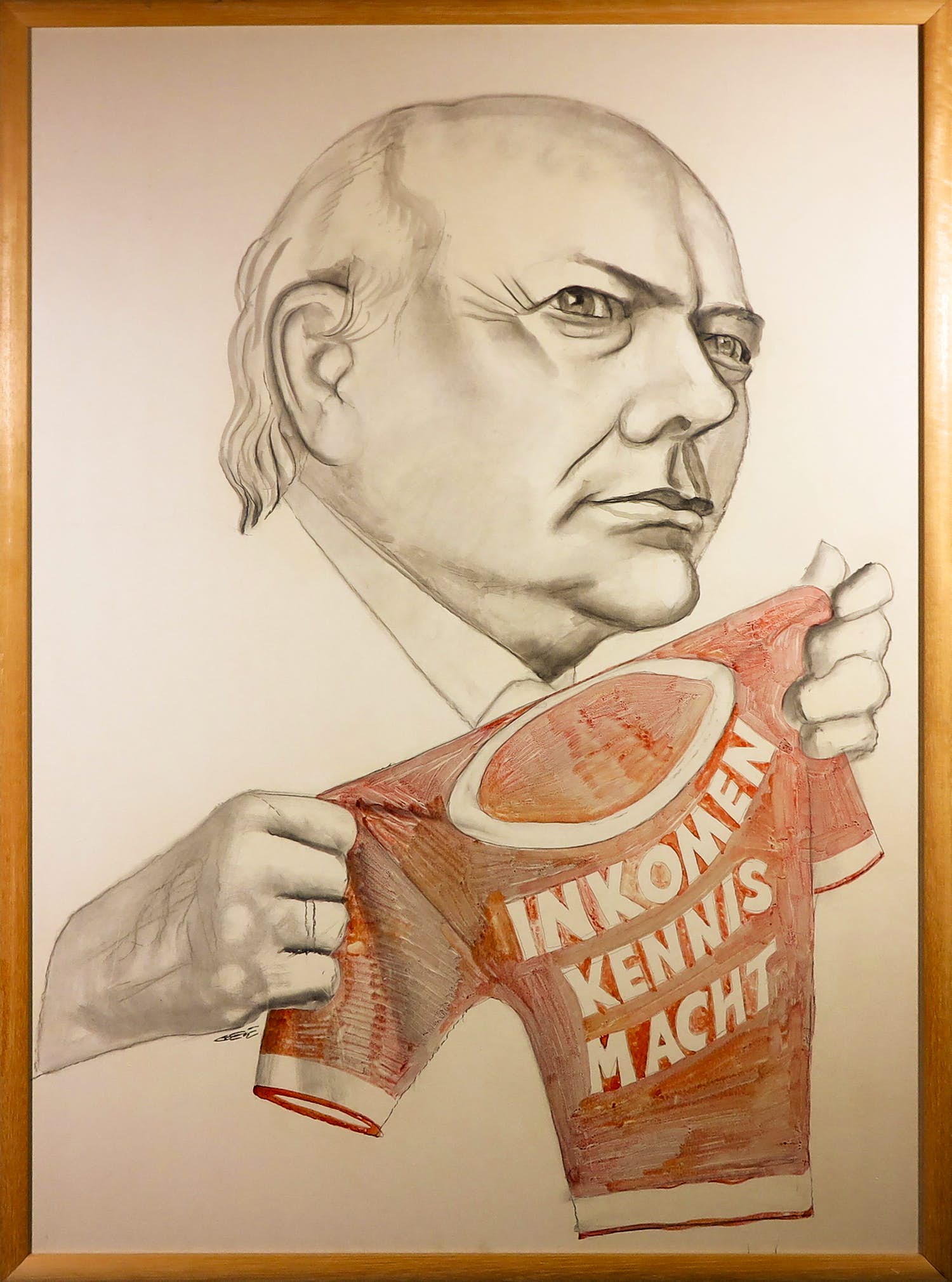 Eppo Doeve - Gemengde techniek op papier, Joop den Uyl - Ingelijst (Groot) kopen? Bied vanaf 100!