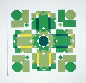Ursula Pless - Zeefdruk, Z.t. Abstract Compositie kopen? Bied vanaf 1!