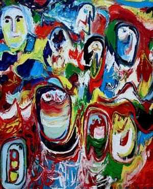 Finn Pedersen - Olieverf op doek: The observer - 2000 kopen? Bied vanaf 1395!