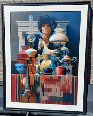 Co Cordèl - Stilleven, olieverf op hardboard (mooi ingelijst, zeer groot) kopen? Bied vanaf 1750!