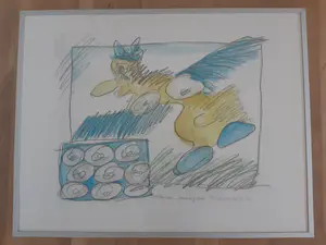 Helen van der Deen - Drieluik gouache grafiet tekeningen (1984) kopen? Bied vanaf 5!