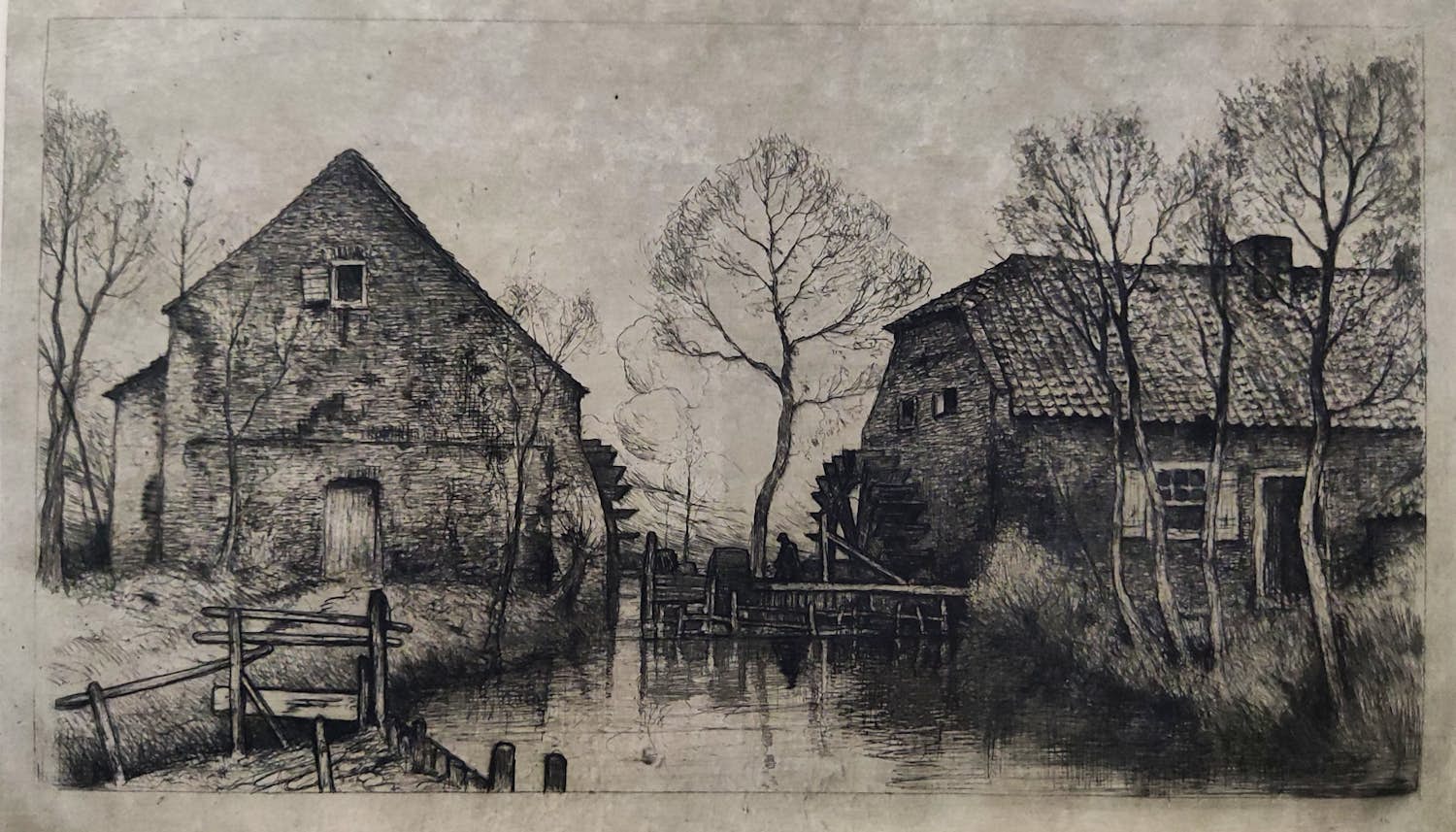 Eugene Lucker - Watermolen, Echt kopen? Bied vanaf 35!