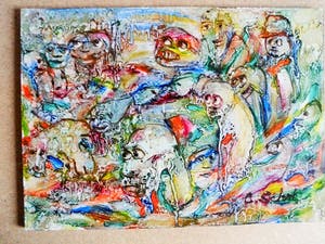 Carla Schot - Olieverfschilderij - Figuren [no.23] kopen? Bied vanaf 25!