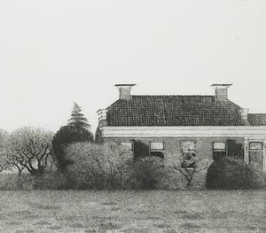 Charles Donker - Ets, Gezicht op een herenboerderij kopen? Bied vanaf 300!