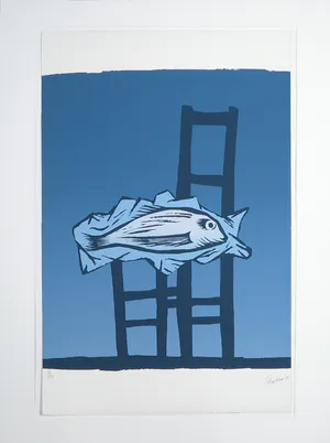 Wally Elenbaas - Zeefdruk, De vis kopen? Bied vanaf 80!