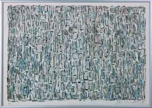 Jan Wolkers - Zeefdruk op papier, Winterbeelden XII - Ingelijst verkocht voor € 100!