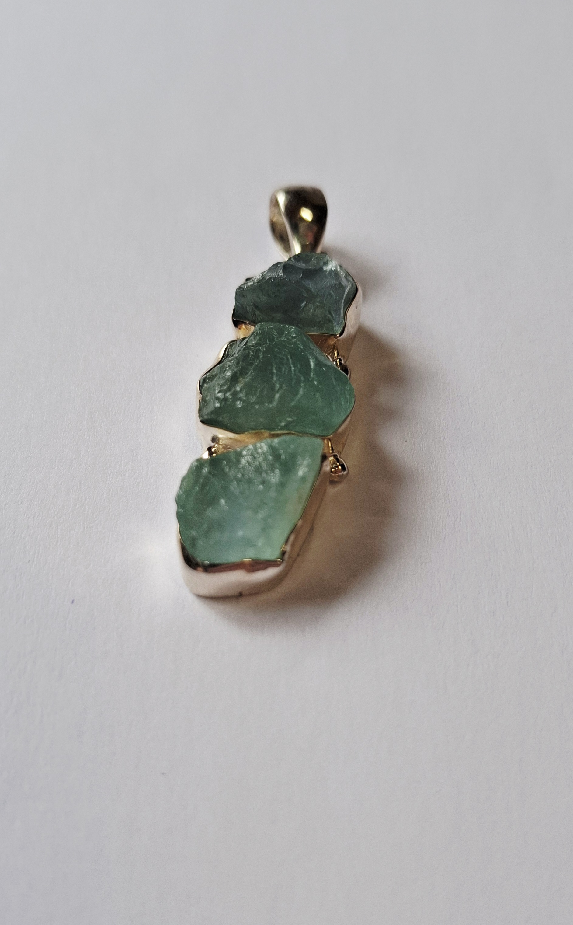 Nieuwe Zilveren hanger met Aquamarijn circa 1990 . kopen? Bied vanaf 60!