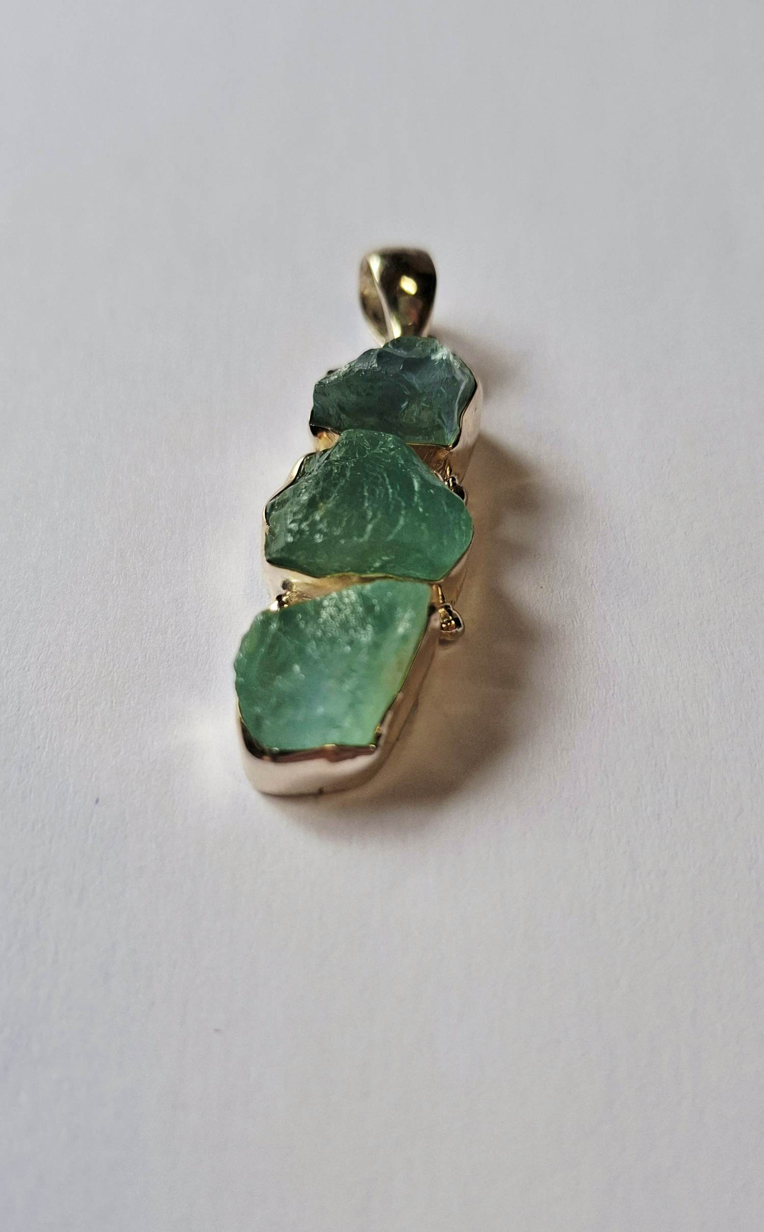 Nieuwe Zilveren hanger met Aquamarijn circa 1990 . verkocht voor € 60!