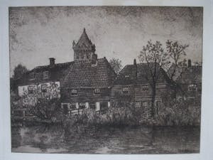 Oskar Paul Matthes - Ets dorpsgezicht kopen? Bied vanaf 20!