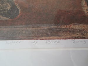 Lukie de Bree - Ingelijste ets "Papaverblad" perfect ingelijst kleine oplage kopen? Bied vanaf 60!