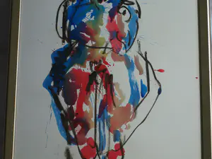 Anton Heyboer - Ingelijst , Pastel & acryl , Moeder en kind – ca. 1985 – 70 x 50 cm kopen? Bied vanaf 1!