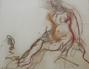 Ger Lataster - Batseba (1991) - Houtskool op papier (groot) kopen? Bied vanaf 450!