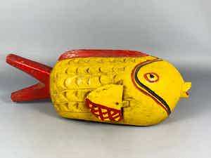 Dogon - Tribal Used African Bozo fish marionet - Mali verkocht voor € 45!