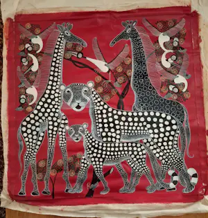 AcheterRubuni Rashidi - Giraffe Family and Cheetah Family in Red? Enchérissez de 150!