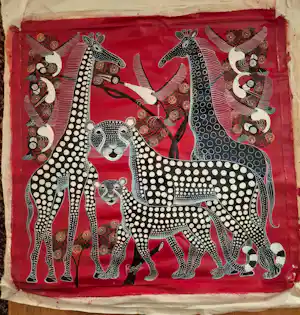 Rubuni Rashidi - Giraffe Family and Cheetah Family in Red kopen? Bied vanaf 150!