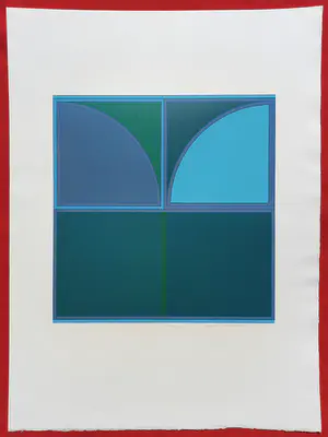 Gordon House - Geometrisch abstracte compositie, zeefdruk kopen? Bied vanaf 100!