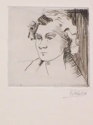 Rudolf Schonberg - Zelfportret/Hein Verlinde/Jonge vrouw - 3 Etsen op 1 blad kopen? Bied vanaf 75!