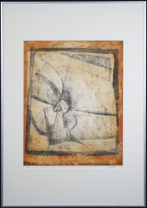 Rien Bakker - Kleurenets, Zonder titel - Ingelijst kopen? Bied vanaf 1!