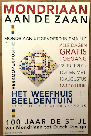 Piet Mondriaan - Lozenge Comp. with Red, Black, Blue and Yellow, emaille op metaal (unica, groot) kopen? Bied vanaf 695!