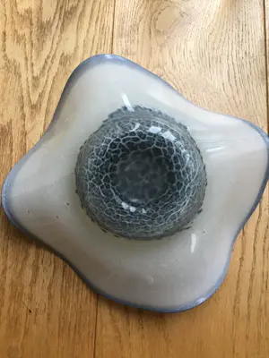 Glashutte Poschinger - Kristallen gegolfde schaal kopen? Bied vanaf 1!