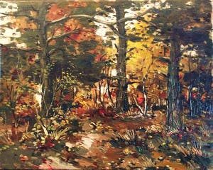 Janus Sibens - Boslandschap kopen? Bied vanaf 50!