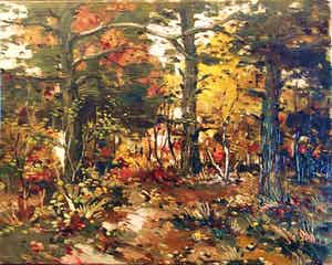 Janus Sibens - Boslandschap verkocht voor € 50!