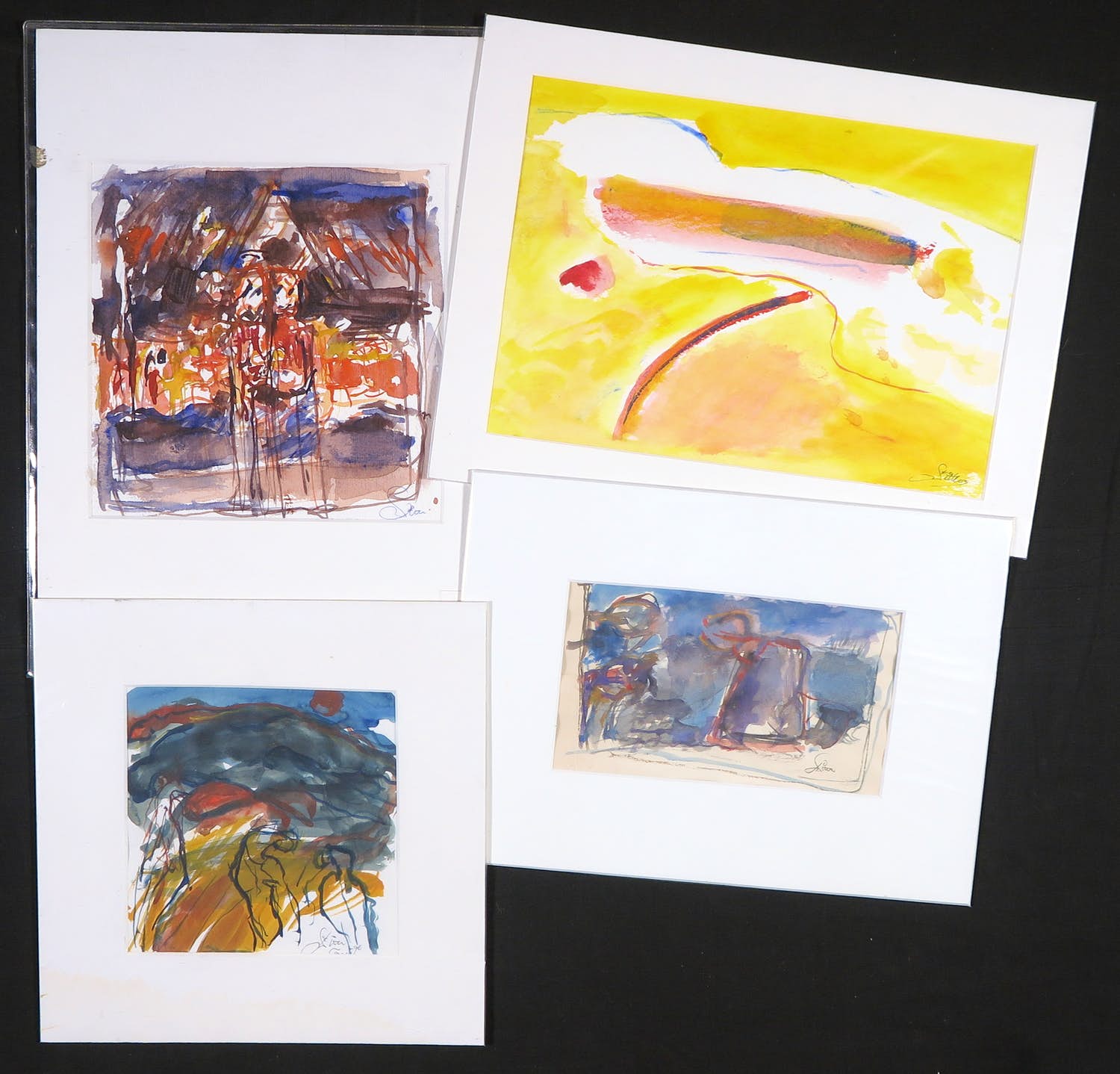 Franscz Witte - Lot van vier aquarellen kopen? Bied vanaf 1!