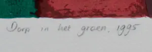 Ton Schulten - Zeefdruk: Dorp in het groen - 1995 kopen? Bied vanaf 450!