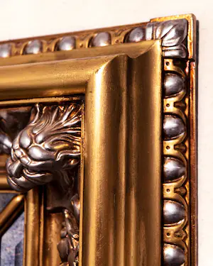 Niet of onleesbaar gesigneerd - Antiker dekorativer Wandspiegel - Jugendstil - Gealtertes venezianisches Glas kopen? Bied vanaf 1!