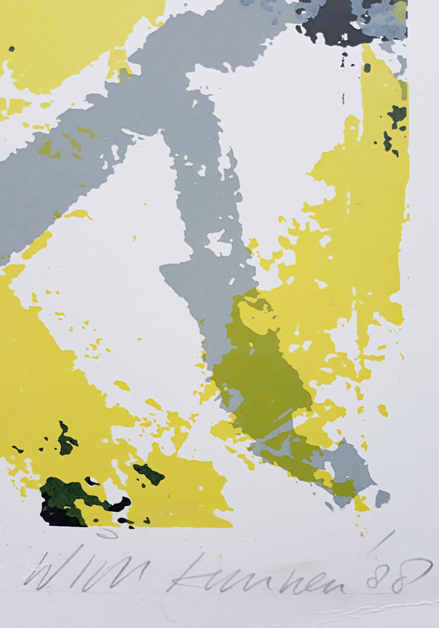 Wim Kunnen - 1-2-3-4 (gridstructuur), zeefdruk kopen? Bied vanaf 1!