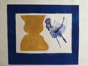 Jan Montyn - ABSTRACTIE / KLEURETS / 50x65cm / SIG / 1970 kopen? Bied vanaf 70!
