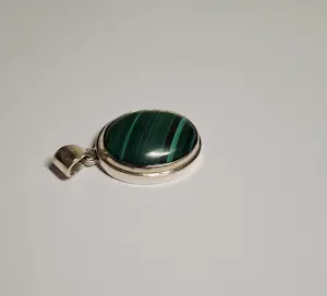 Nieuwe zilveren hanger met malachiet kopen? Bied vanaf 55!
