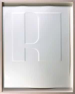 Harry van Kuyk - Reliëfdruk, R (uit het Groot Abecedarium) - Ingelijst verkocht voor € 150!