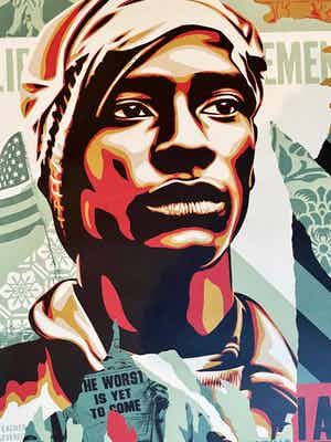 Shepard Fairey - Voting Rights Are Human Rights - OBEY - verkocht voor € 1!