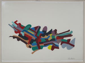 Henri Plaat - Gouache, Zonder titel - Ingelijst (Groot) kopen? Bied vanaf 120!