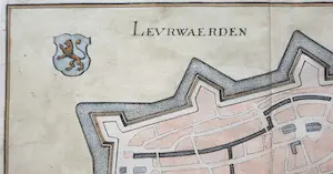Caspar Merian - Leeuwarden oude Kopergravure Merian Levwaerden 1659 kopen? Bied vanaf 35!