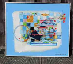 Sam Middleton - Ingelijste gemengde techniek: "Drum Beat - 2002 kopen? Bied vanaf 799!