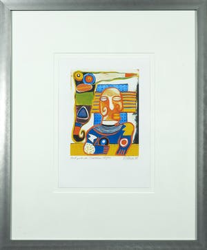 Clemens Briels - Zeefdruk, Antipodism creatures - Ingelijst kopen? Bied vanaf 50!