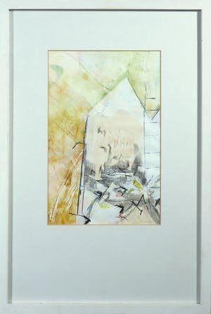 Ruud van der Beele - Gemengde techniek op papier, Z.t. Abstract - Ingelijst kopen? Bied vanaf 1!