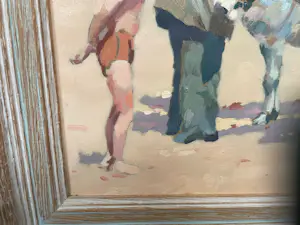 Buy Frits Verdonk - strandgezicht kinderen met ezeltjes? Bid from 1000!