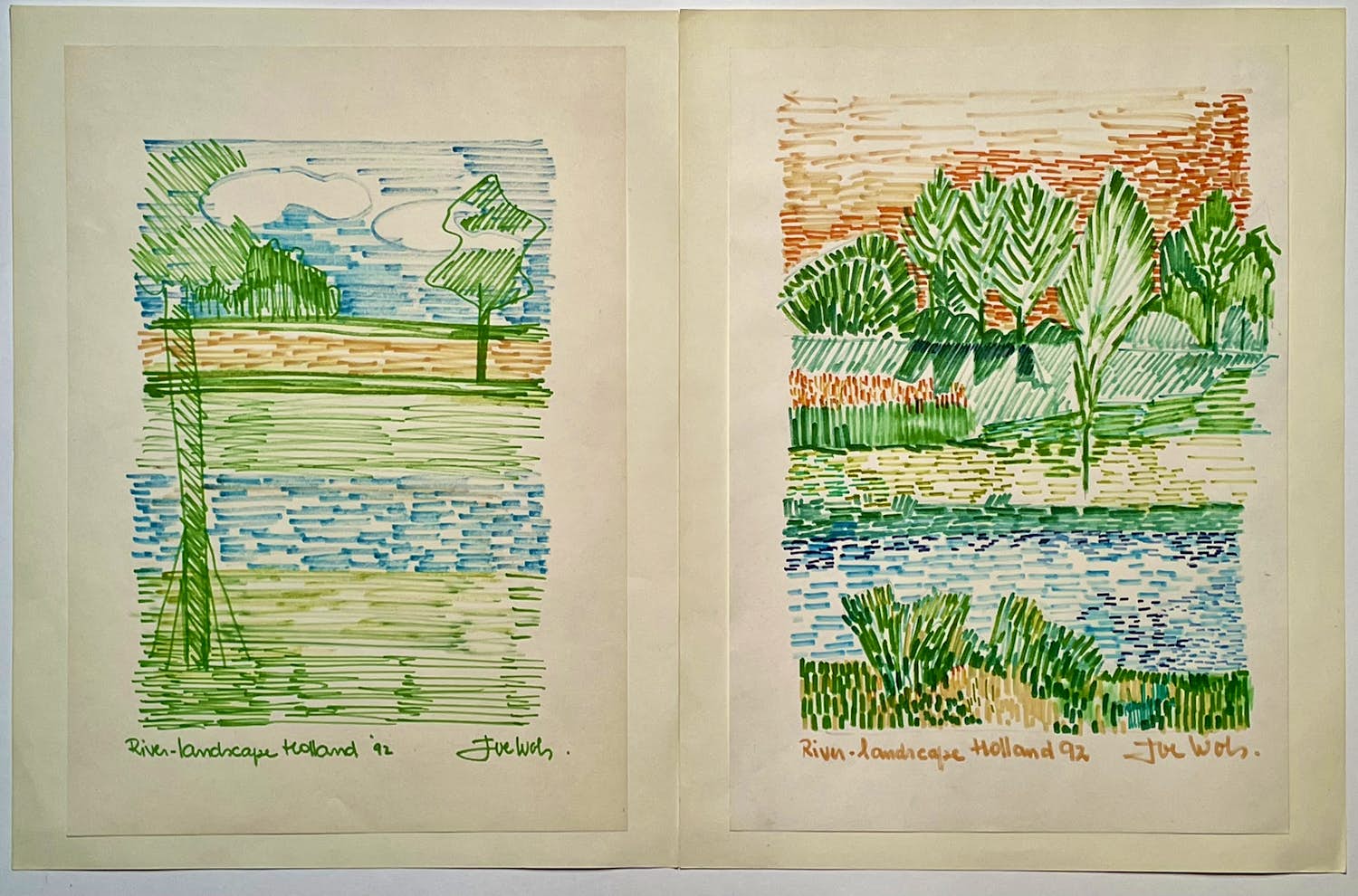 Joe Wols - River-landscape Holland kaufen? Bieten Sie von 20!