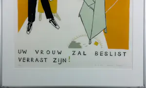 Arjenne Fakkel - Houtsnede op papier, Uw vrouw zal beslist verrast zijn! - Ingelijst kopen? Bied vanaf 40!