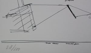 Auke de Vries - litho: ontwerp Maasbeeld (1982) kopen? Bied vanaf 75!