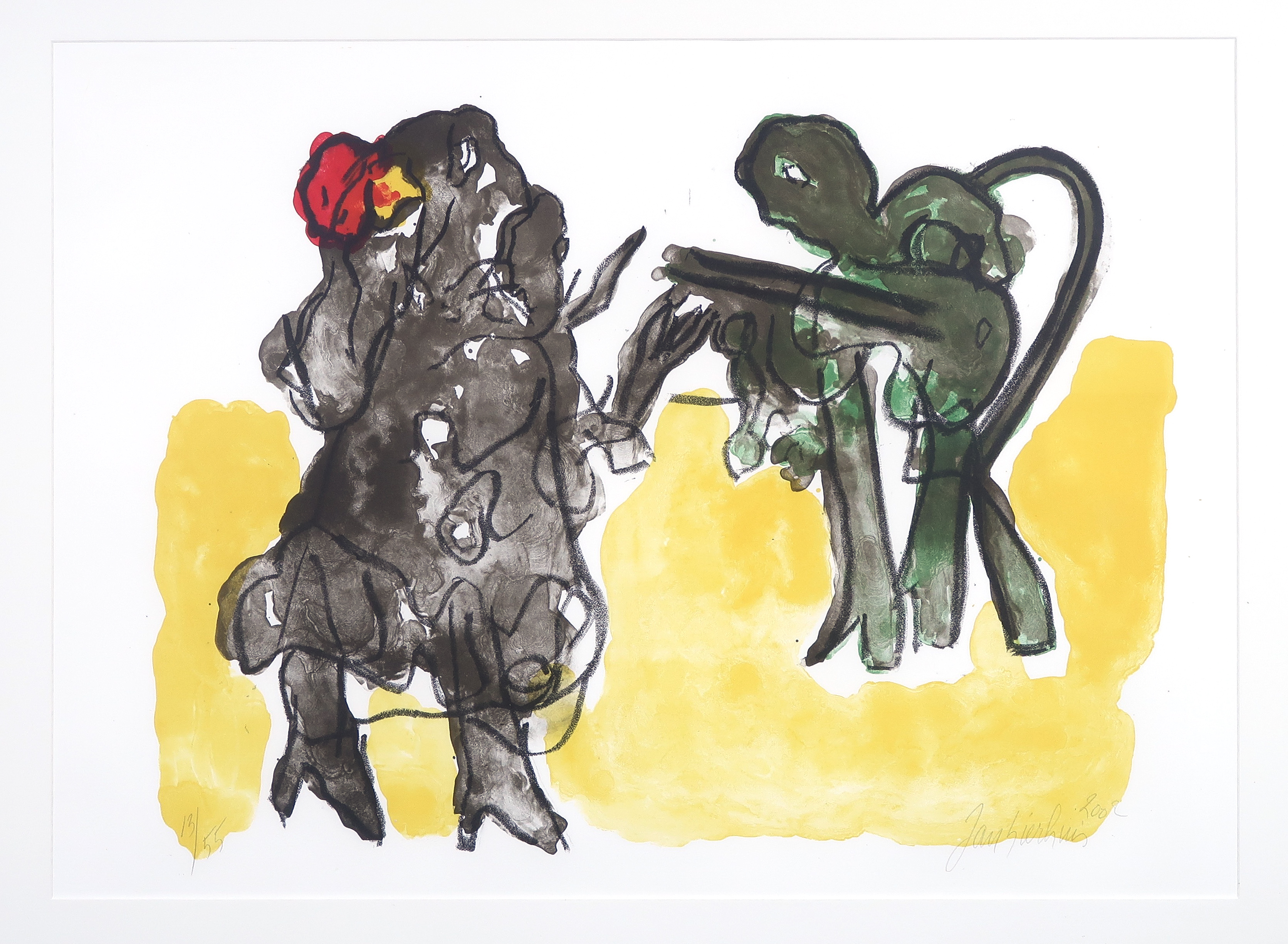 Jan Sierhuis - Litho, Flemenco - Ingelijst kopen? Bied vanaf 35!